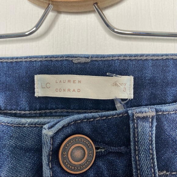 LC Lauren Conrad Skinny Jeans in Dark Wash Size 8 New with Tags - Picture 4 of 6